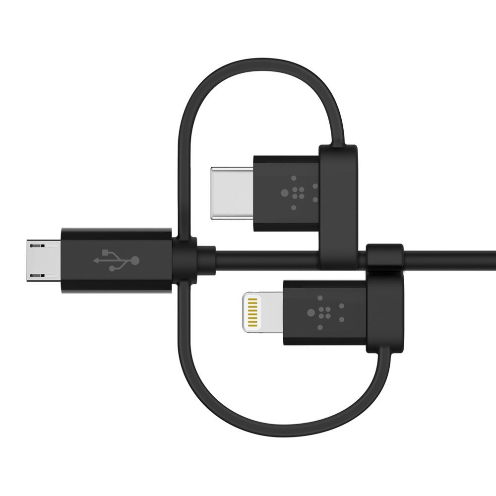 Belkin Universal Cable with Micro-USB, USB-C and Lightning Connectors